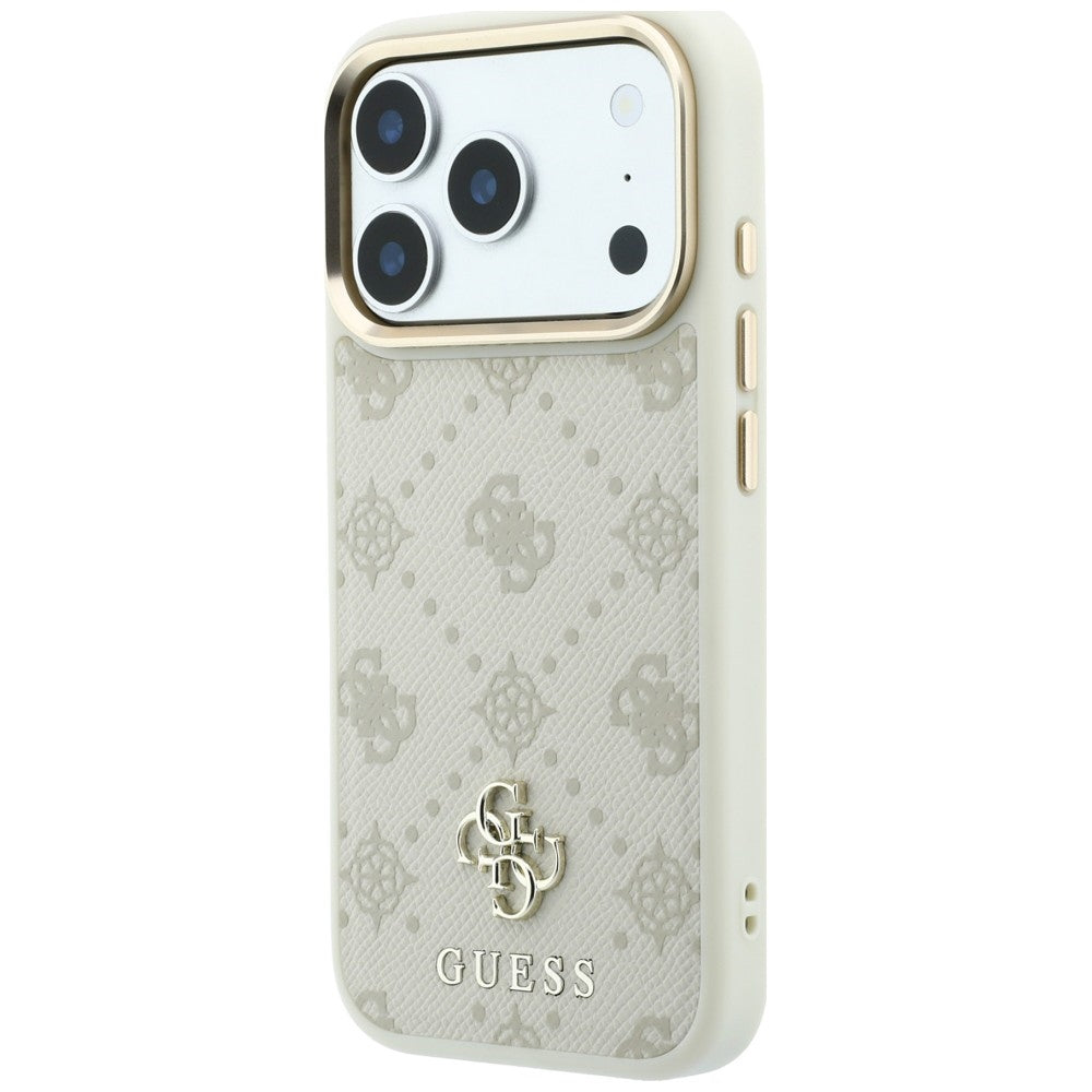 Husă Guess Peony 4G Small Logo MagSafe pentru iPhone 17 Pro Max – bej — imagine 2