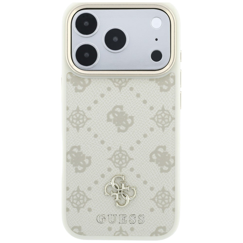 Husă Guess Peony 4G Small Logo MagSafe pentru iPhone 17 Pro Max – bej — imagine 3