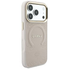 Husă Guess Saffiano Peony & Ring MagSafe pentru iPhone 17 Pro Max – roz — imagine 4