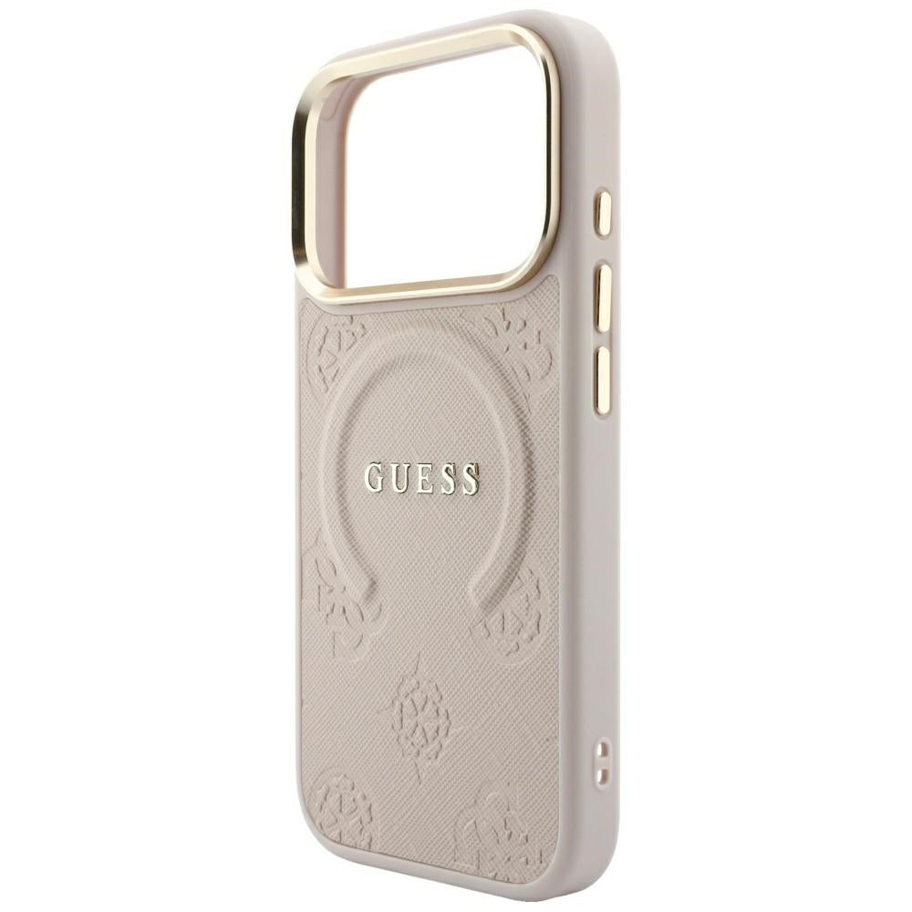 Husă Guess Saffiano Peony & Ring MagSafe pentru iPhone 17 Pro Max – roz — imagine 5
