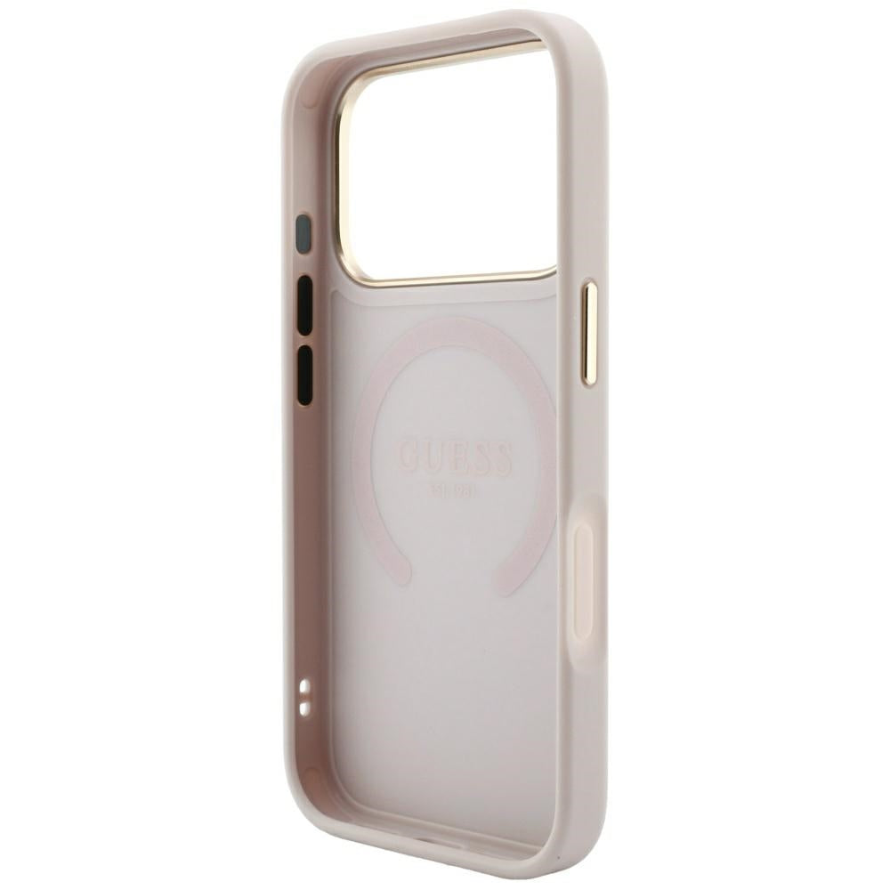 Husă Guess Saffiano Peony & Ring MagSafe pentru iPhone 17 Pro Max – roz — imagine 6