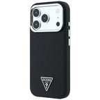 Husă Guess Grained Triangle Logo MagSafe pentru iPhone 17 Pro Max – negru (GUHMP18XPGSMTLSK) — imagine 4