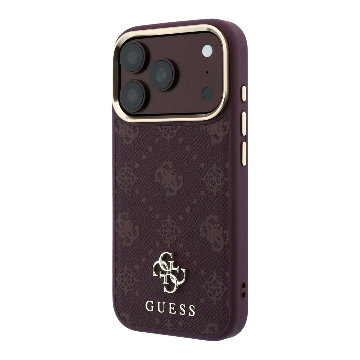 Husă Guess Peony 4G Small Logo MagSafe pentru iPhone 17 Pro Max – burgundy — imagine 2
