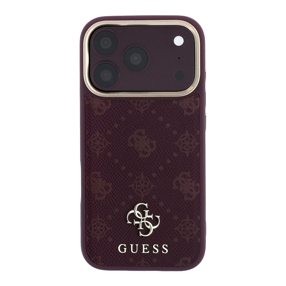 Husă Guess Peony 4G Small Logo MagSafe pentru iPhone 17 Pro Max – burgundy — imagine 3