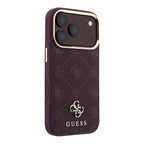 Husă Guess Peony 4G Small Logo MagSafe pentru iPhone 17 Pro Max – burgundy — imagine 4