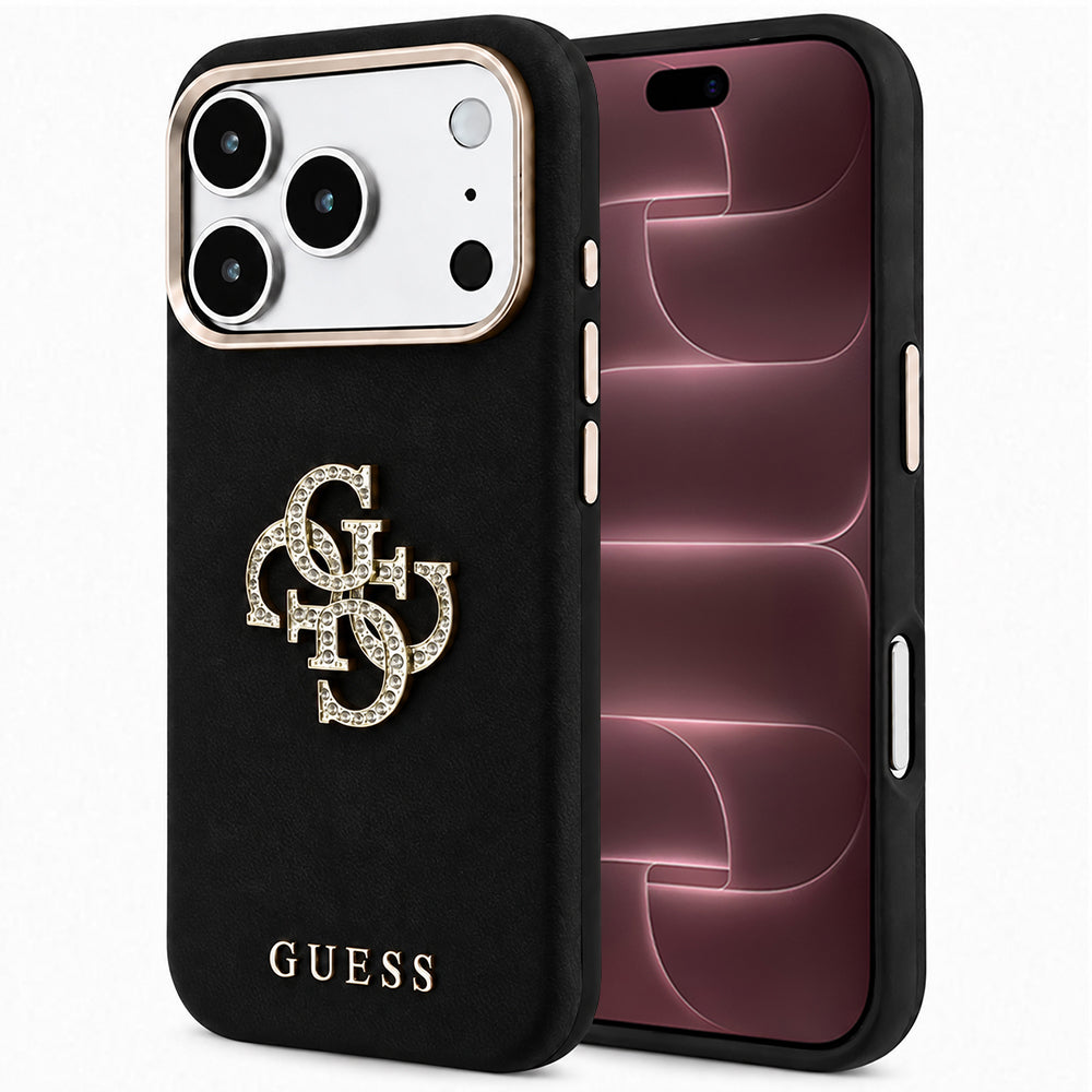 Husă Guess Smooth Big Strass Logo pentru iPhone 17 Pro Max – negru — imagine 1
