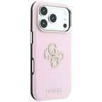 Husă Guess Smooth Big Strass Logo pentru iPhone 17 Pro Max – roz — imagine 2