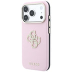 Husă Guess Smooth Big Strass Logo pentru iPhone 17 Pro Max – roz — imagine 4