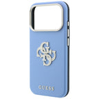 Husă Guess Smooth Big Strass Logo pentru iPhone 17 Pro Max – albastru deschis — imagine 6