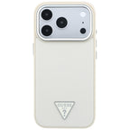 Husă Guess Grained Triangle Logo MagSafe pentru iPhone 17 Pro Max – bej — imagine 3