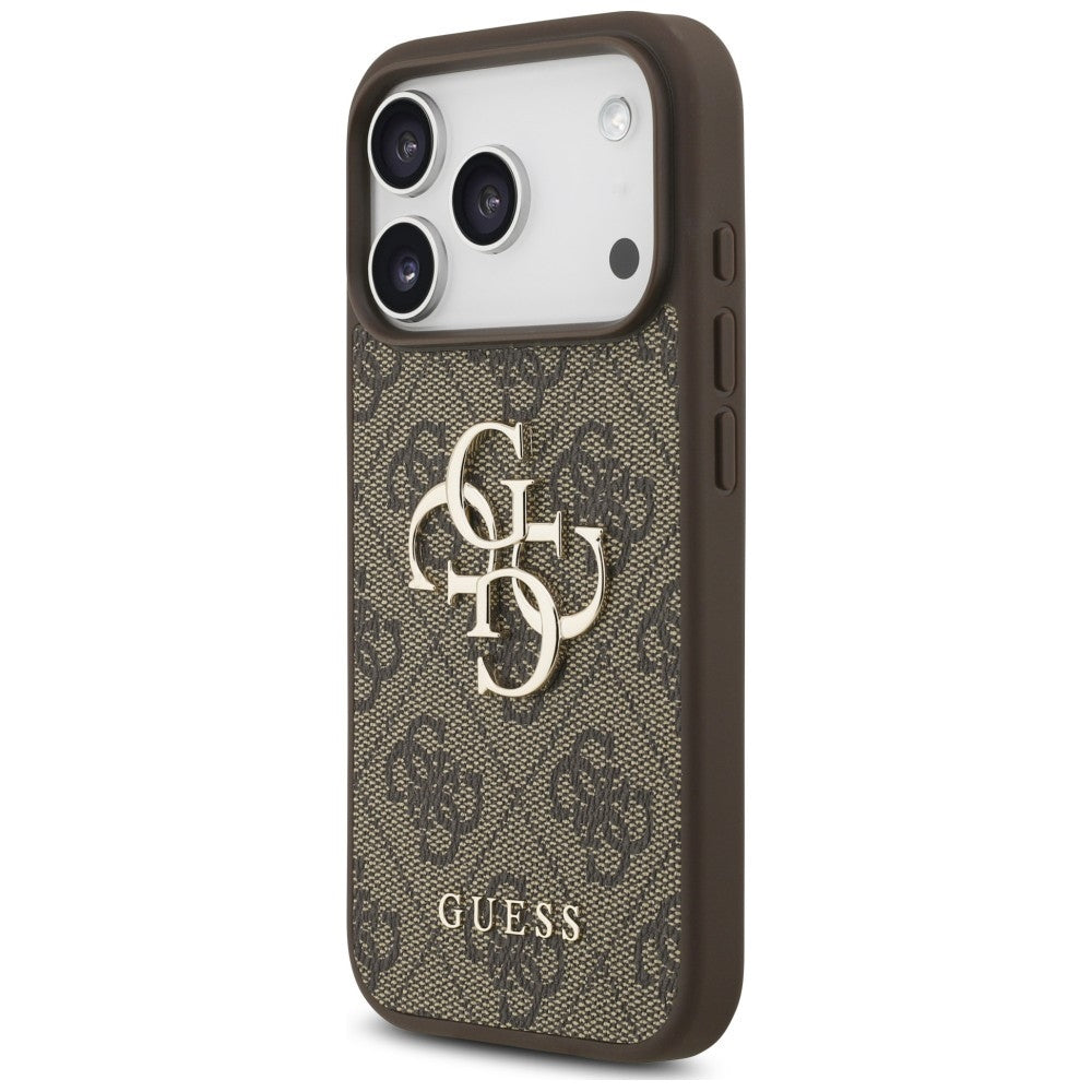 Husă Guess Hardcase 4G Classic Logo with Strap pentru iPhone 17 Pro Max – maro (GUHCP18XP4GMGSW) — imagine 3
