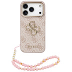 Husă Guess Hardcase 4G Classic Logo with Strap pentru iPhone 17 Pro Max – roz (GUHCP18XP4GMGSCP) — imagine 1