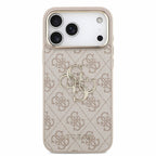 Husă Guess Hardcase 4G Classic Logo with Strap pentru iPhone 17 Pro Max – roz (GUHCP18XP4GMGSCP) — imagine 3