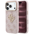 Husă Guess Leather 4G Big Strass Logo pentru iPhone 17 Pro Max – roz — imagine 1