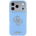 Husă Guess IML 4G Script Metal pentru iPhone 17 Pro Max – albastru deschis — imagine 2