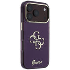 Husă Guess IML 4G Script Metal pentru iPhone 17 Pro Max – burgundy — imagine 3