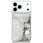 Husă Guess Liquid Glitter Charms pentru iPhone 17 Pro Max – argintiu (GUHCP18XGLHFLSI) — imagine 3