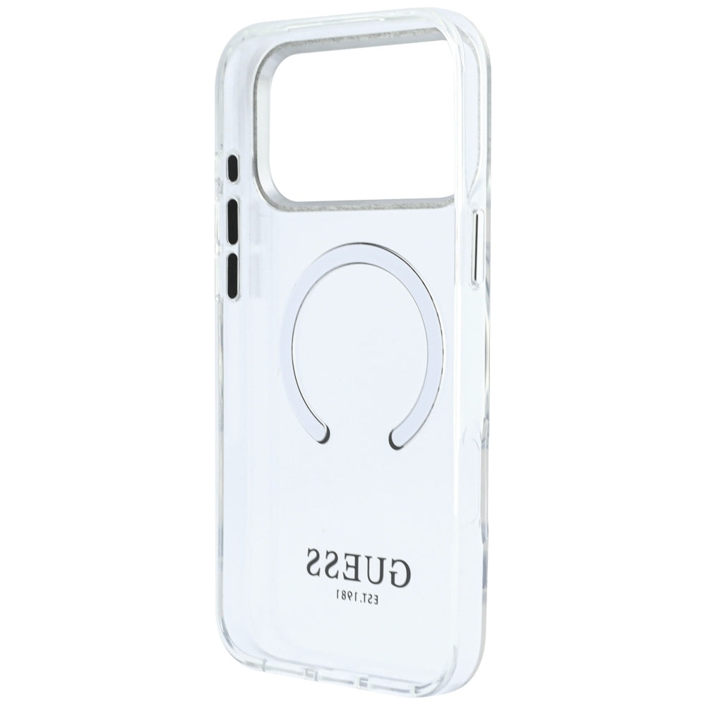 Husă Guess Metal Outline MagSafe pentru iPhone 17 Pro Max – argintiu (GUHMP18XHTRMS) — imagine 6