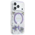 Husă Guess Resin Flowers and Glitter MagSafe pentru iPhone 17 Pro Max – mov (GUHMP18XRBFGFGMU) — imagine 3