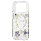 Husă Guess Resin Flowers and Glitter MagSafe pentru iPhone 17 Pro Max – mov (GUHMP18XRBFGFGMU) — imagine 6