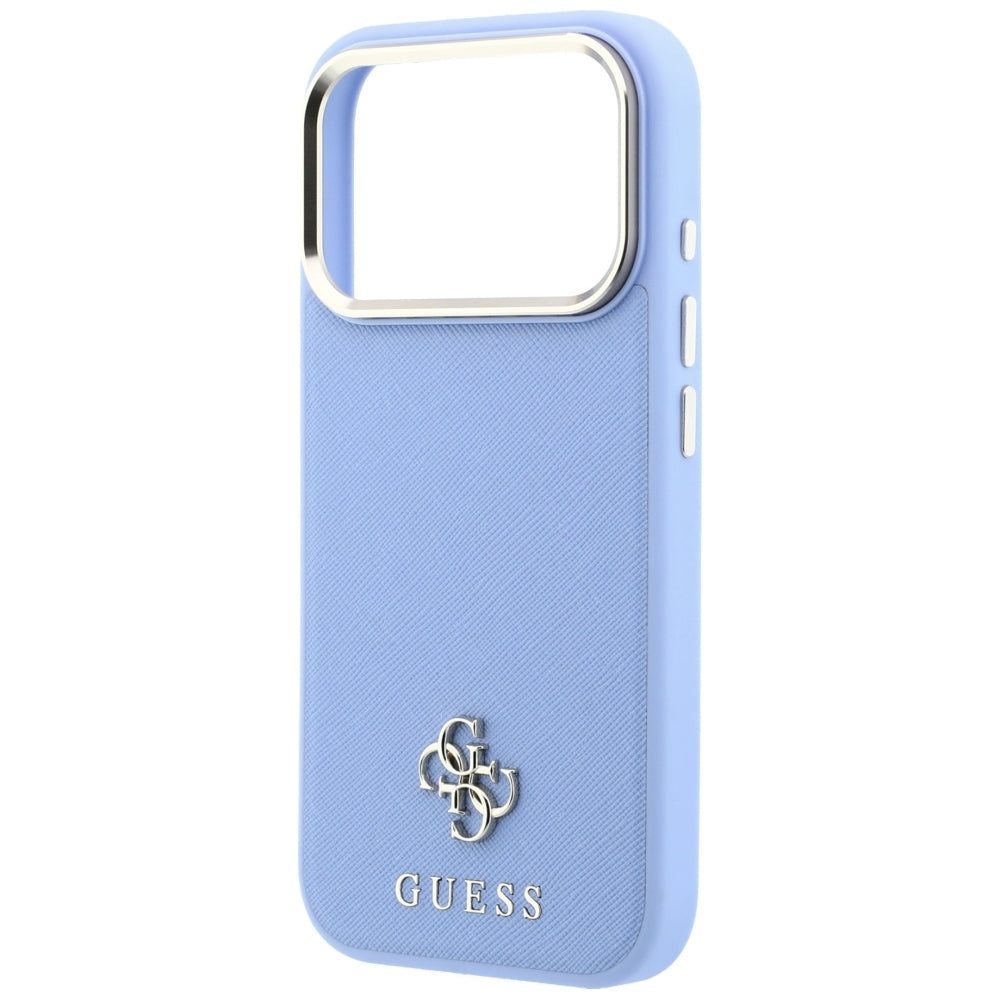 Husă Guess Saffiano Small 4G Classic MagSafe pentru iPhone 17 Pro Max – albastru deschis — imagine 5