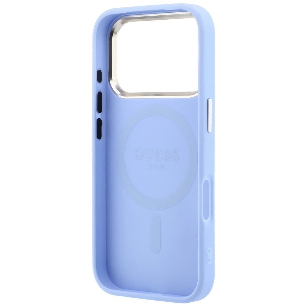 Husă Guess Saffiano Small 4G Classic MagSafe pentru iPhone 17 Pro Max – albastru deschis — imagine 6