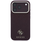 Husă Guess Saffiano Small 4G Classic MagSafe pentru iPhone 17 Pro Max – burgundy — imagine 2