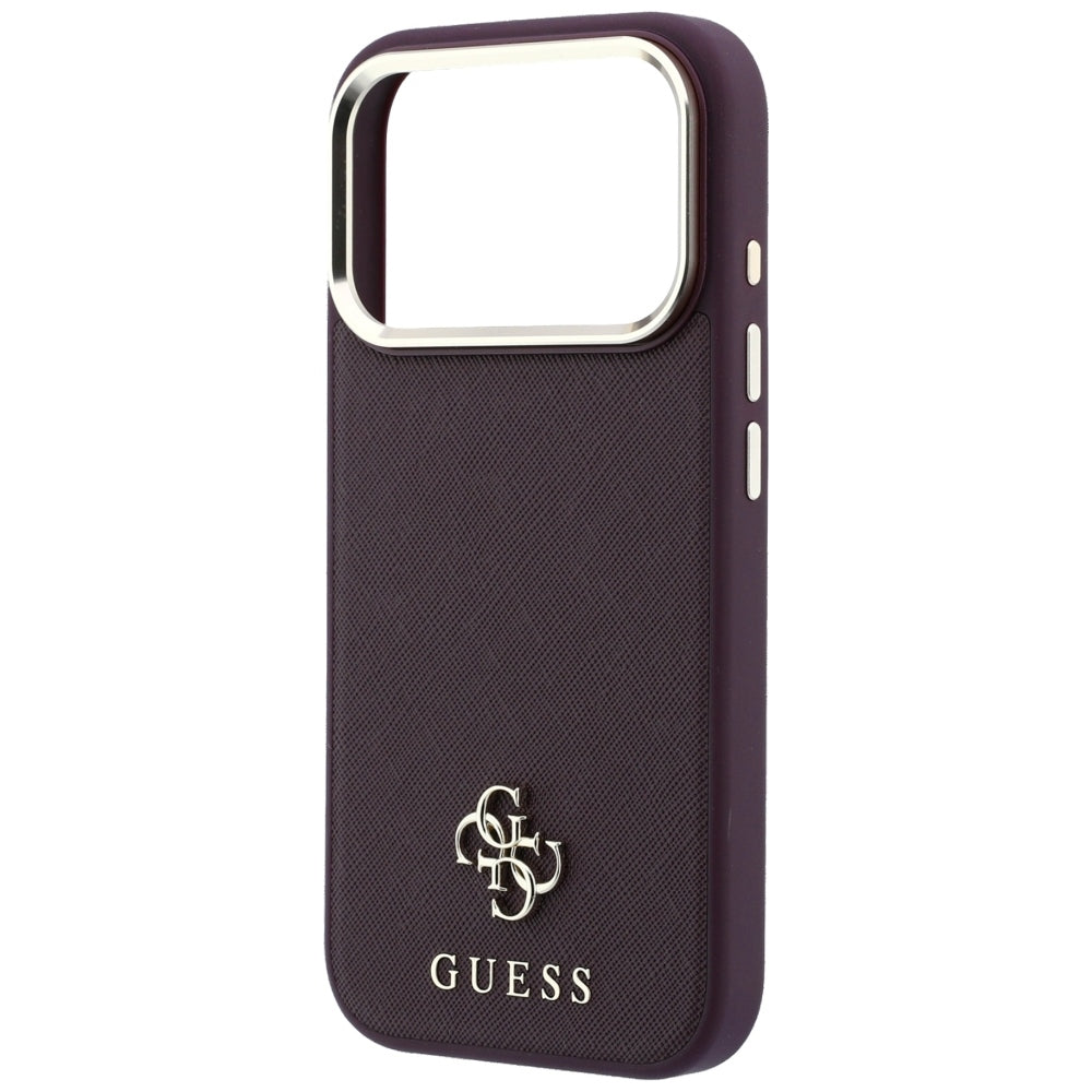 Husă Guess Saffiano Small 4G Classic MagSafe pentru iPhone 17 Pro Max – burgundy — imagine 5