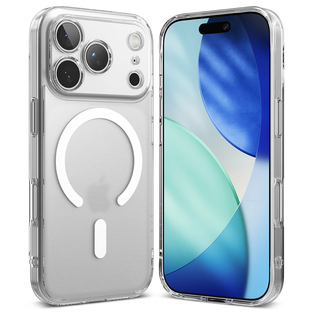 Ringke Fusion MagSafe iPhone 17 Pro Matte Clear – față și spate cu finisaj mat