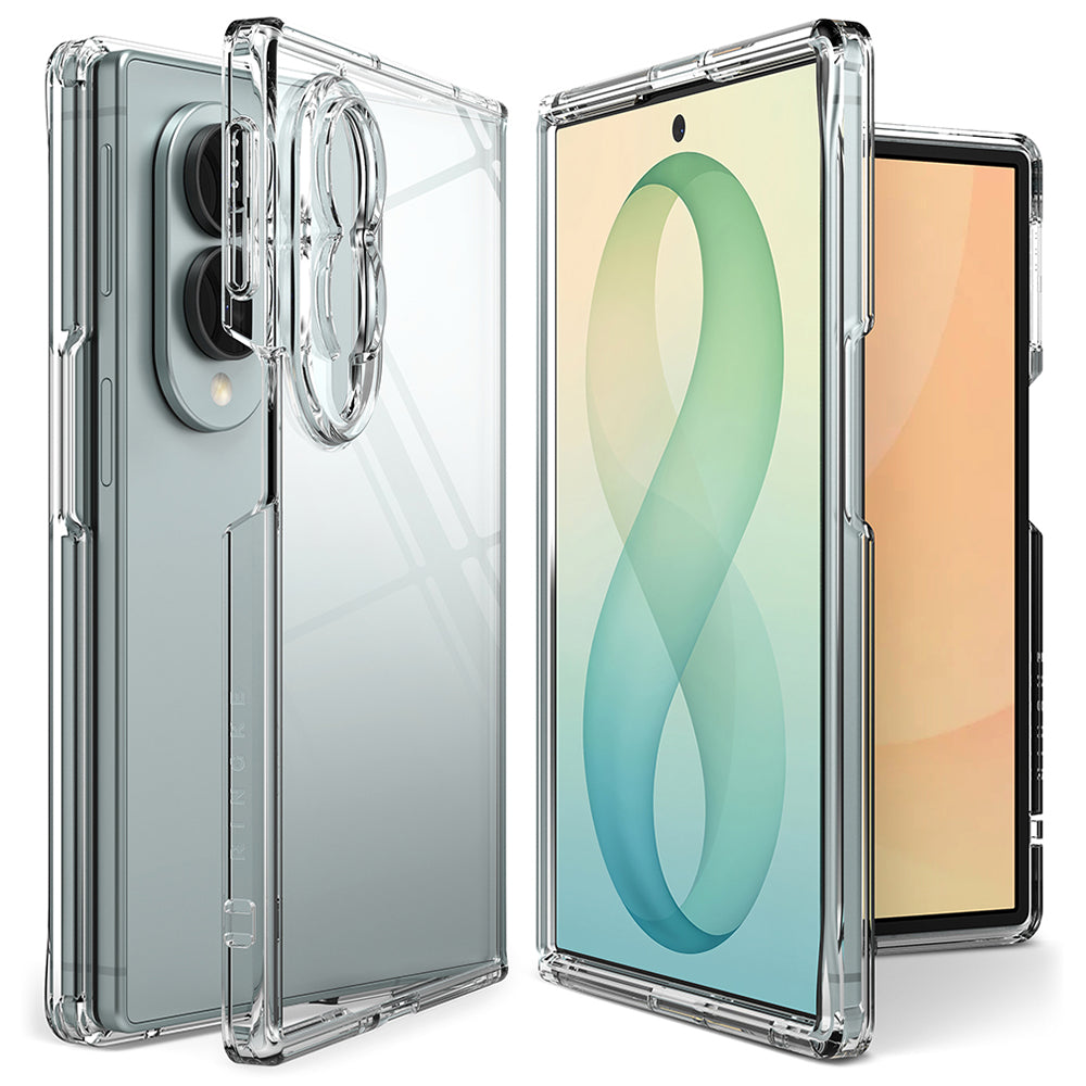 Husă Ringke Fusion Galaxy Z Fold8 Clear – elemente separate și decupaj cameră
