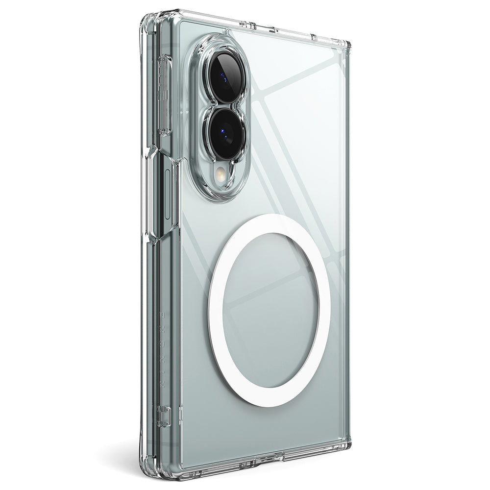 Ringke Fusion Magnetic Galaxy Z Fold8 – spate transparent și inel alb