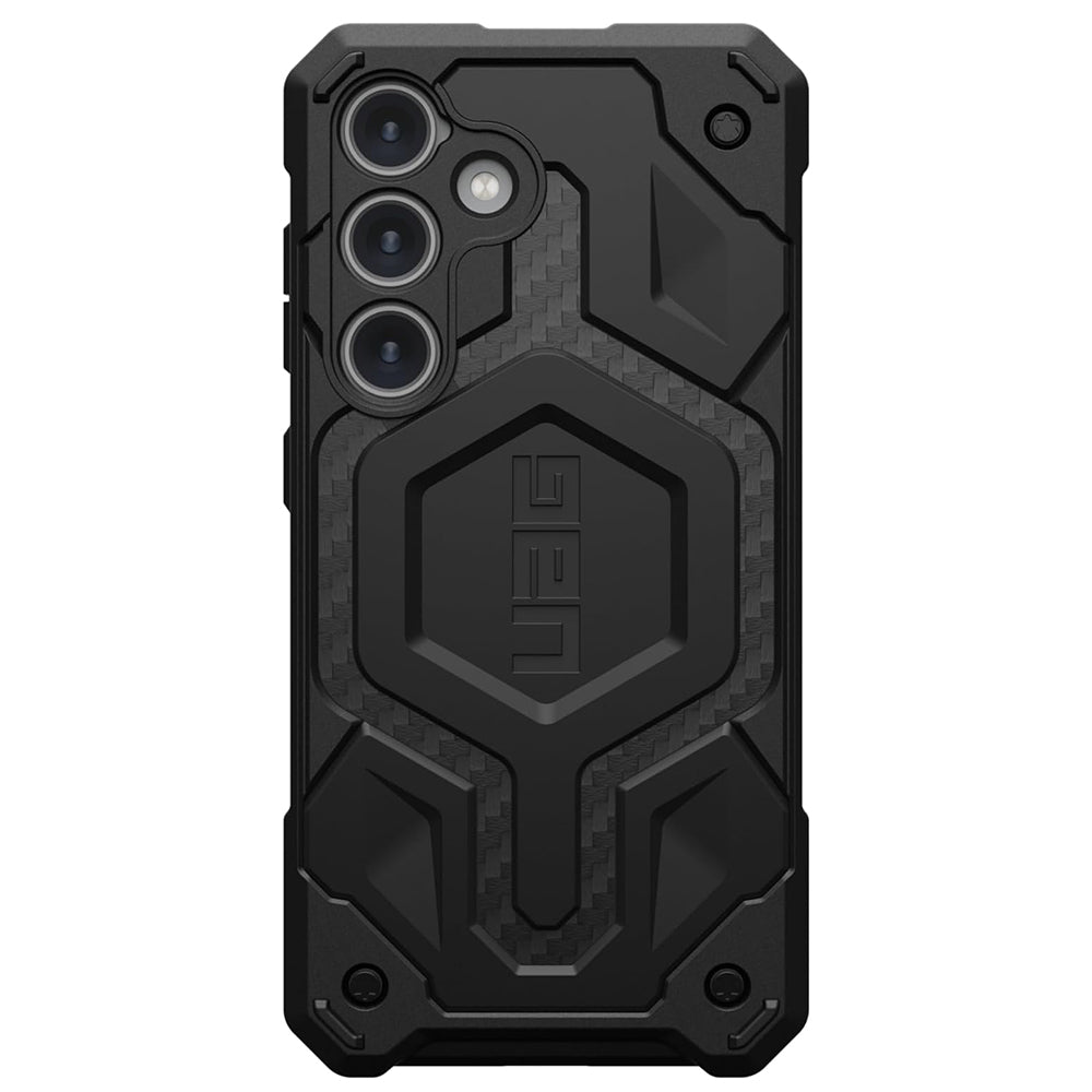 UAG Monarch Pro MagSafe Carbon Fiber Galaxy S24 – vedere spate cu inserție texturată