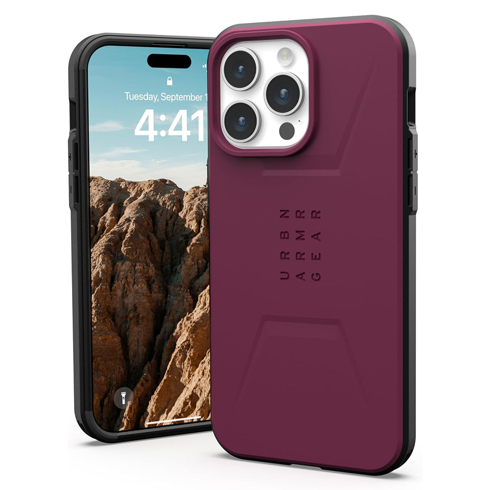 UAG - Civilian MagSafe - iPhone 15 Pro - Bordeaux