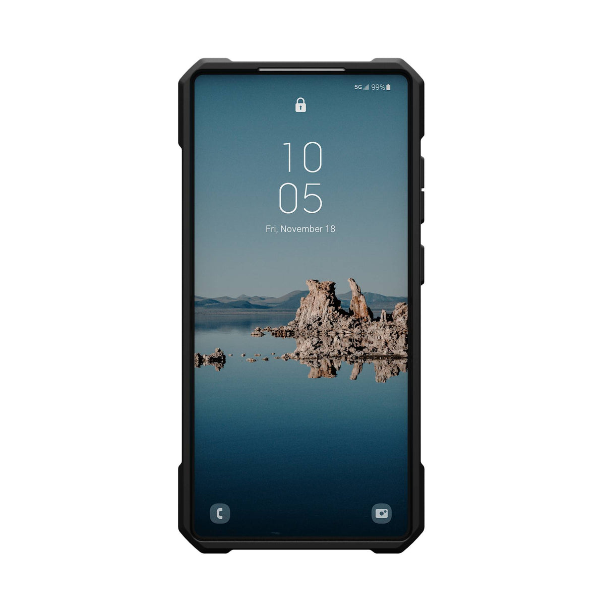 UAG Essential Armor MagSafe Black Galaxy S25 Ultra – vedere frontală