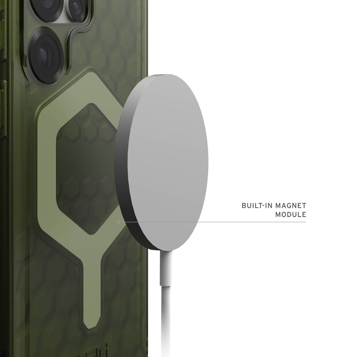UAG Essential Armor MagSafe Olive Drab Galaxy S25 Ultra – modul magnetic pentru accesorii MagSafe