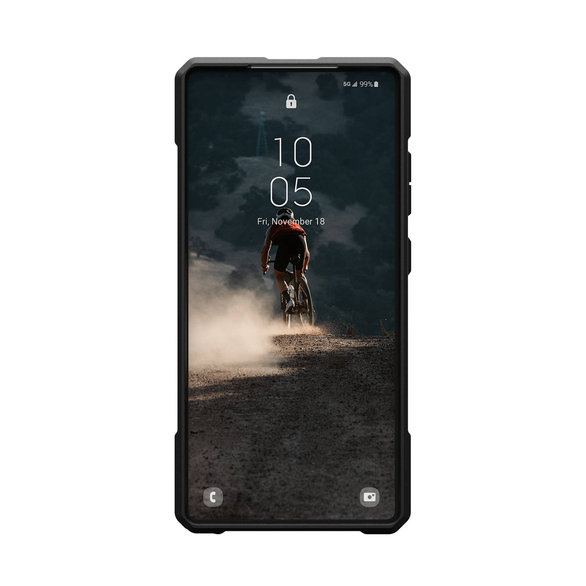 UAG Monarch Pro MagSafe Kevlar Black Galaxy S25 Ultra – vedere frontală