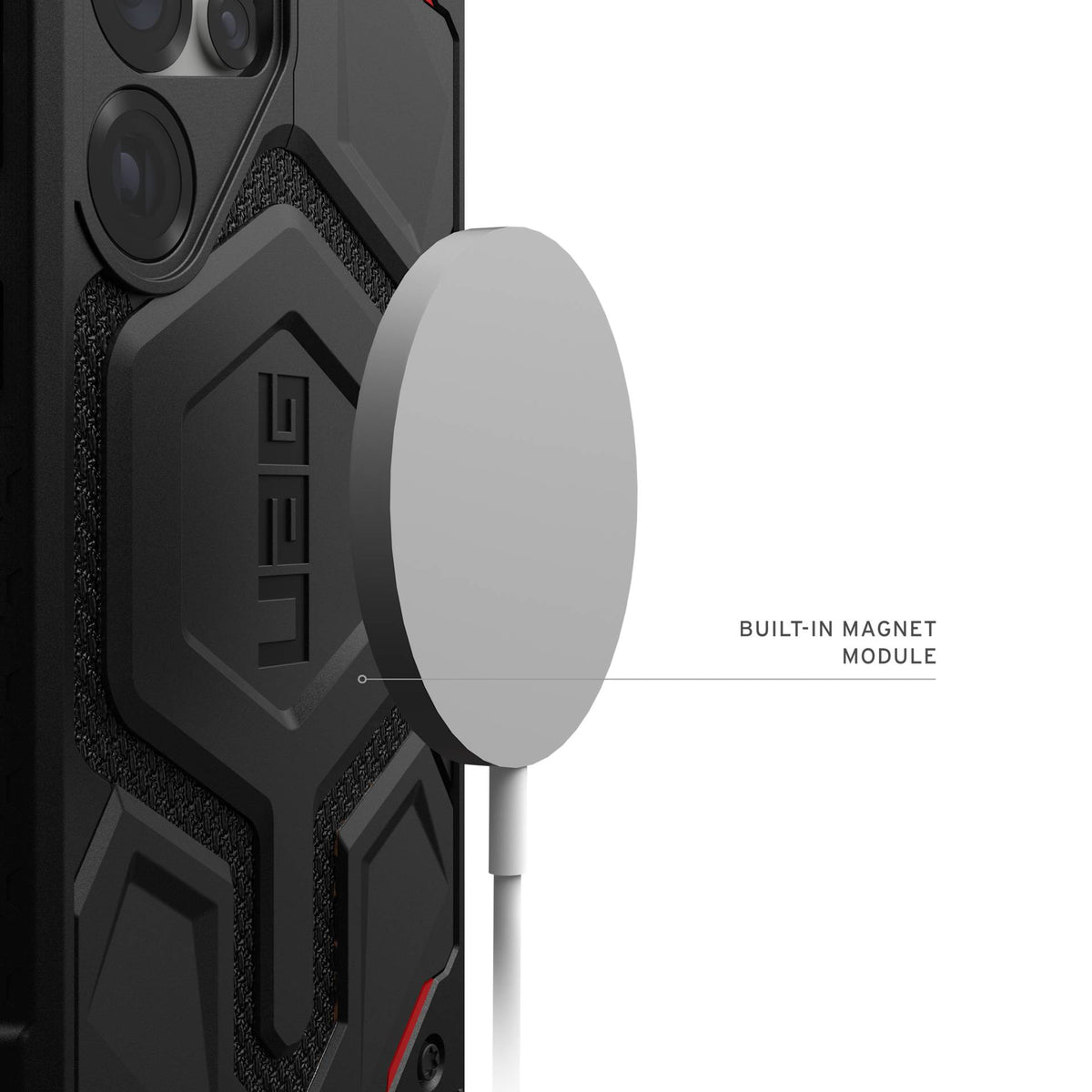 UAG Monarch Pro MagSafe Kevlar Black Galaxy S25 Ultra – modul magnetic pentru accesorii MagSafe