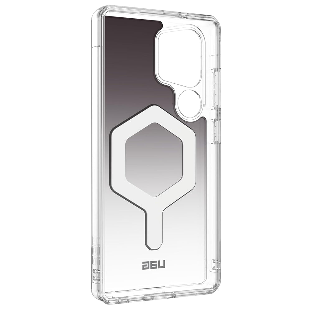 UAG Plyo Pro Black Clear Ombré Galaxy S25 Ultra – interior și modul magnetic argintiu