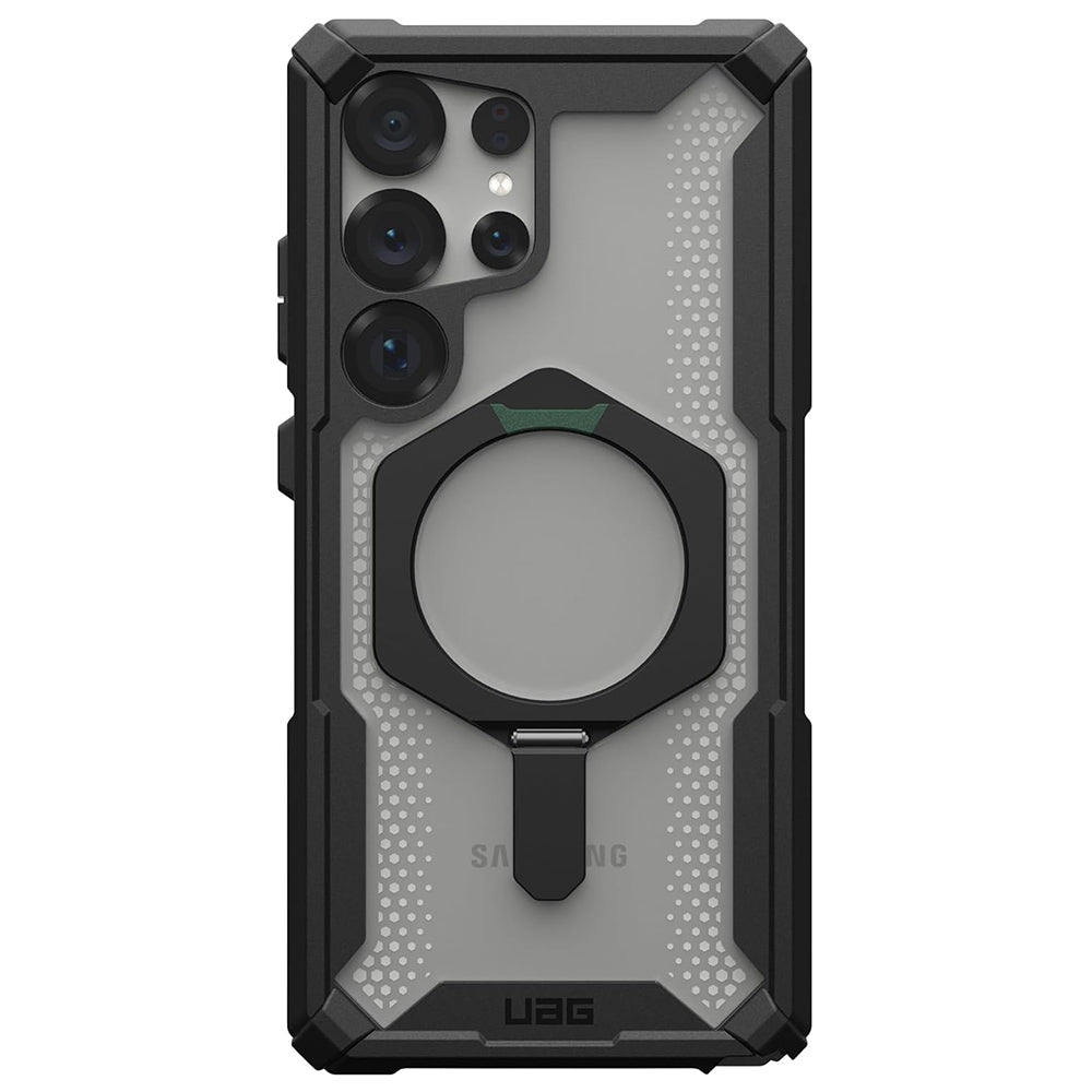 UAG Plasma XTE Black/Clear Galaxy S25 Ultra – spate transparent și suport negru închis