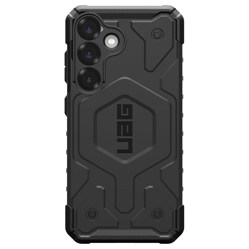 UAG Pathfinder MagSafe Black Galaxy S25 – spate negru opac cu telefon montat