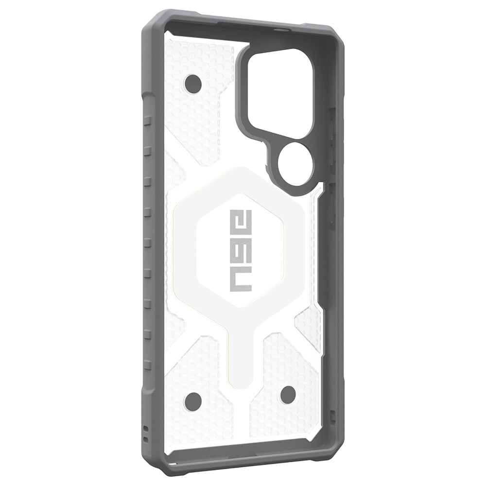 UAG Pathfinder Clear Active Lava Galaxy S25 Ultra – interiorul husei și decupajele camerelor