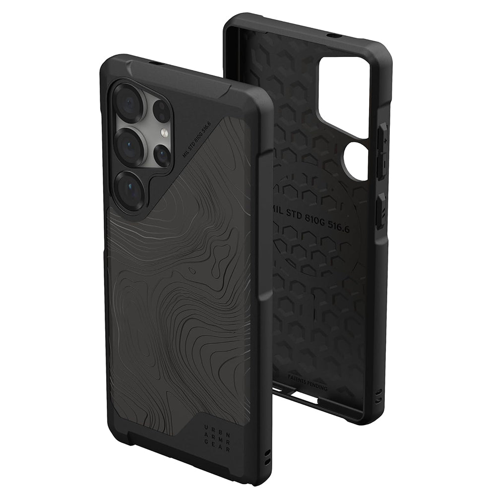 UAG Metropolis LT Topography Black Galaxy S25 Ultra – exterior și interior