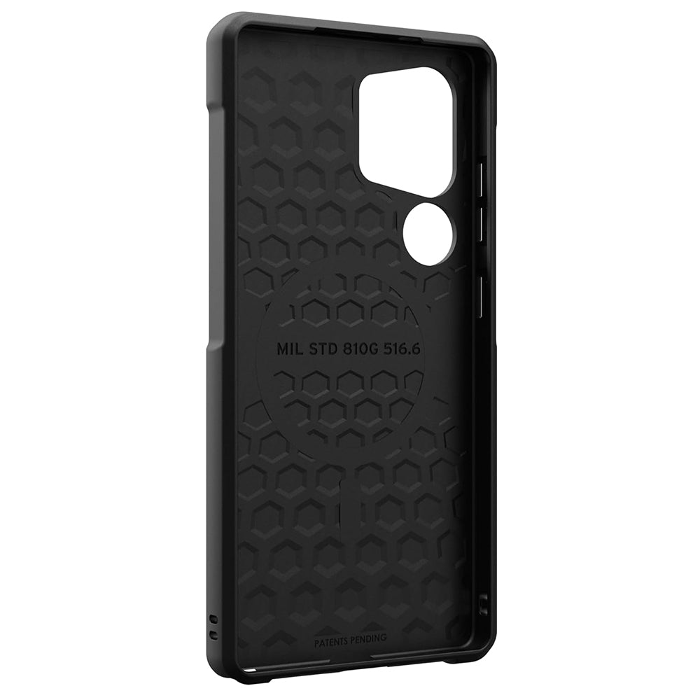 UAG Metropolis LT Topography Black Galaxy S25 Ultra – interior cu structură hexagonală