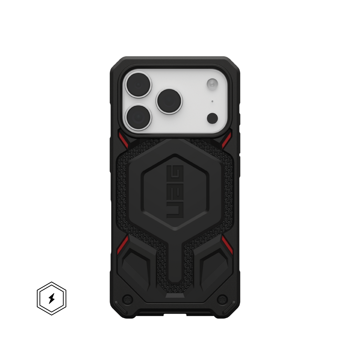 UAG Monarch Pro Kevlar Black iPhone 17 Pro – vedere din spate