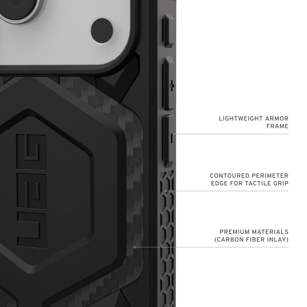 UAG Monarch Pro Carbon Fiber iPhone 17 Pro – inserție din fibră de carbon și grip