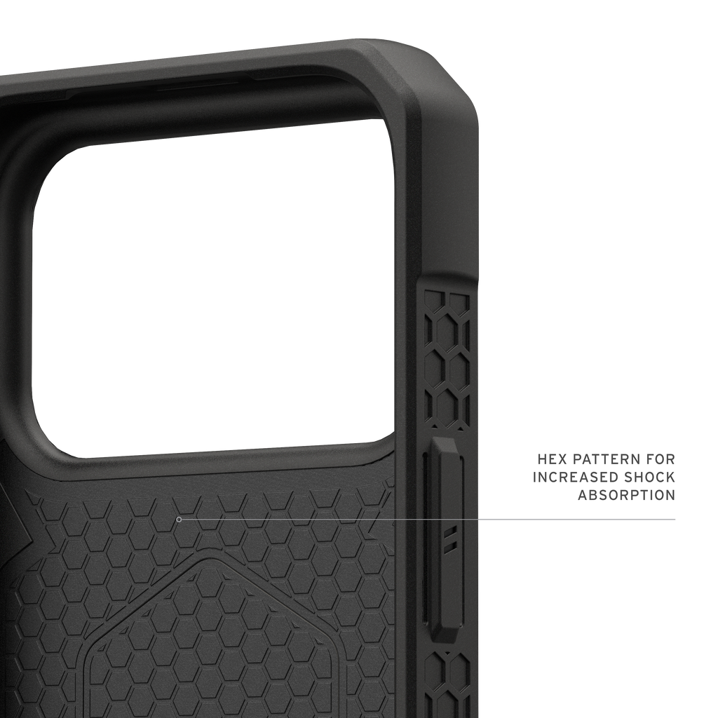 UAG Monarch Pro Titanium iPhone 17 Pro – structură hexagonală interioară