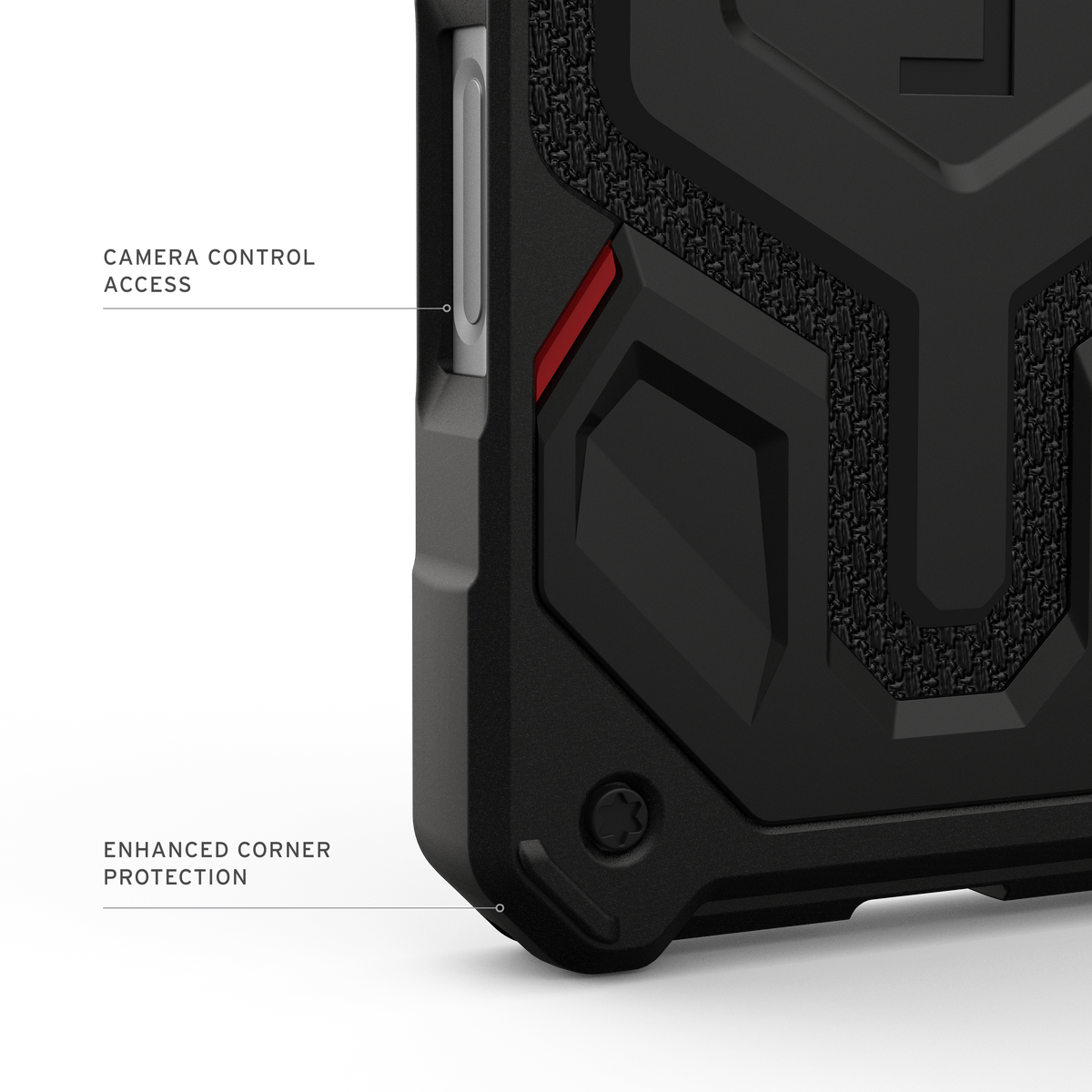 UAG Monarch Pro Kevlar Black iPhone 17 – Camera Control și colțuri ranforsate