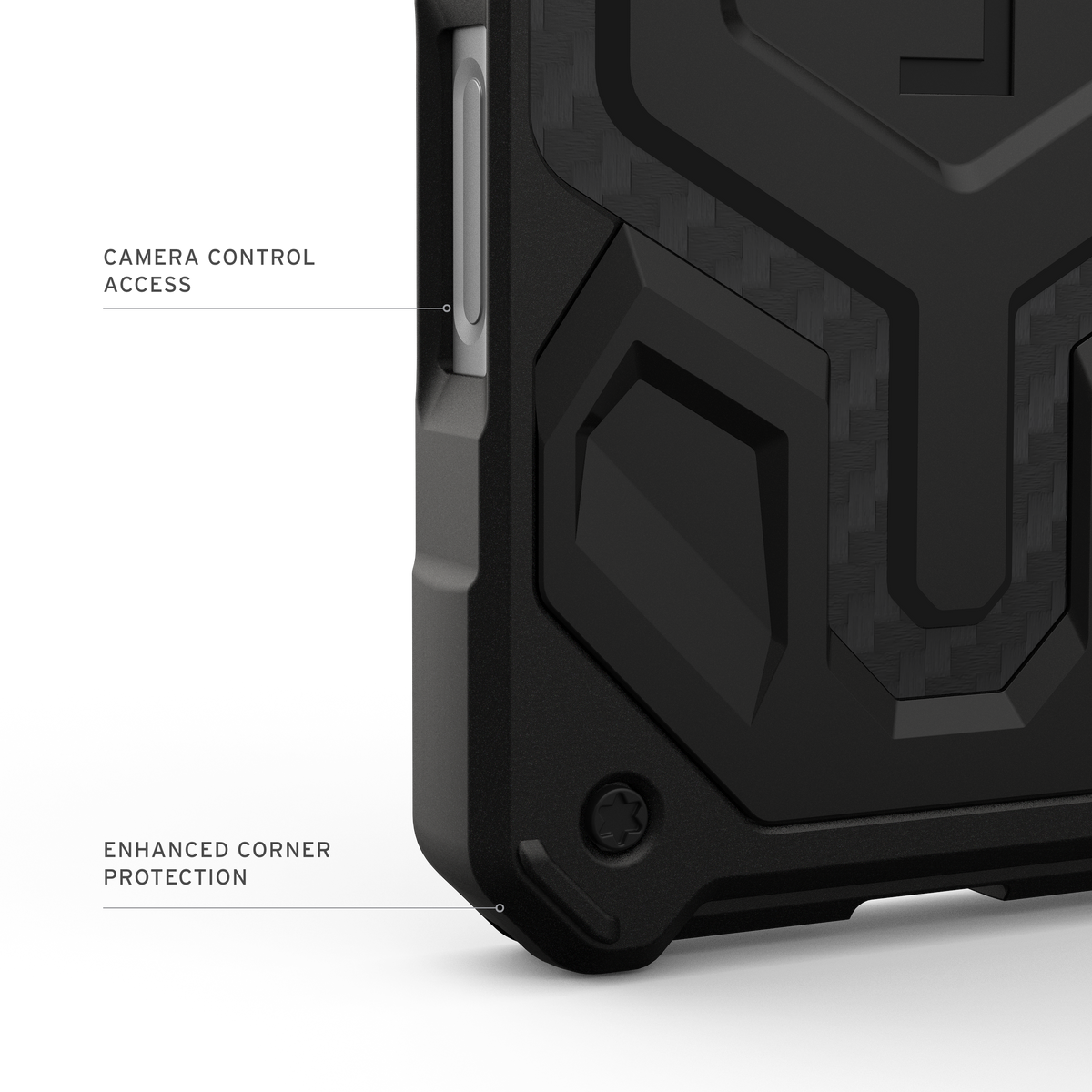 UAG Monarch Pro Carbon Fiber iPhone 17 – Camera Control și colțuri ranforsate