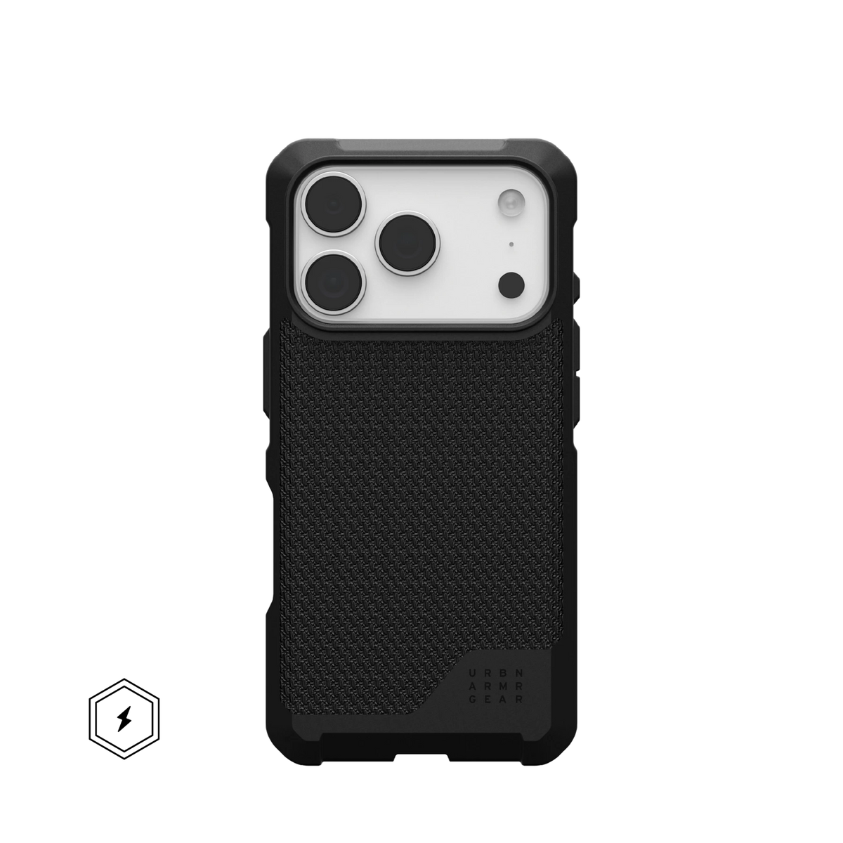 UAG Metropolis LT Kevlar Black iPhone 17 Pro și 18 Pro – vedere din spate