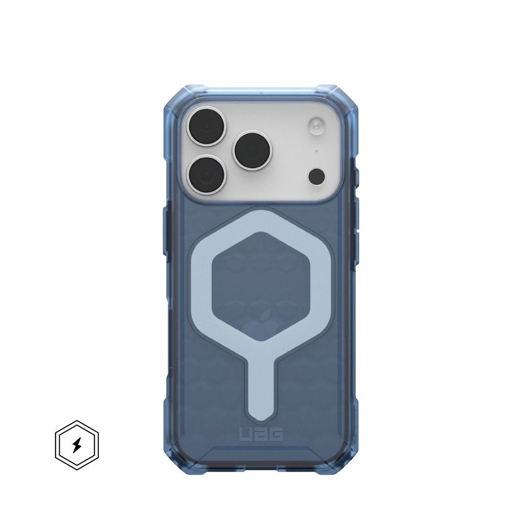 UAG Essential Armor Cloud Blue iPhone 17 Pro și 18 Pro – vedere din spate